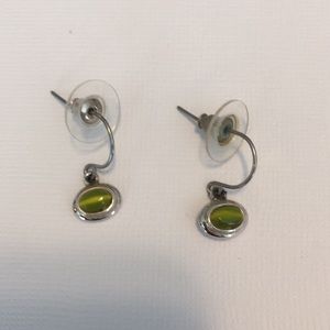 🦋 Lia Sofia Green/Silver Tone Earrings